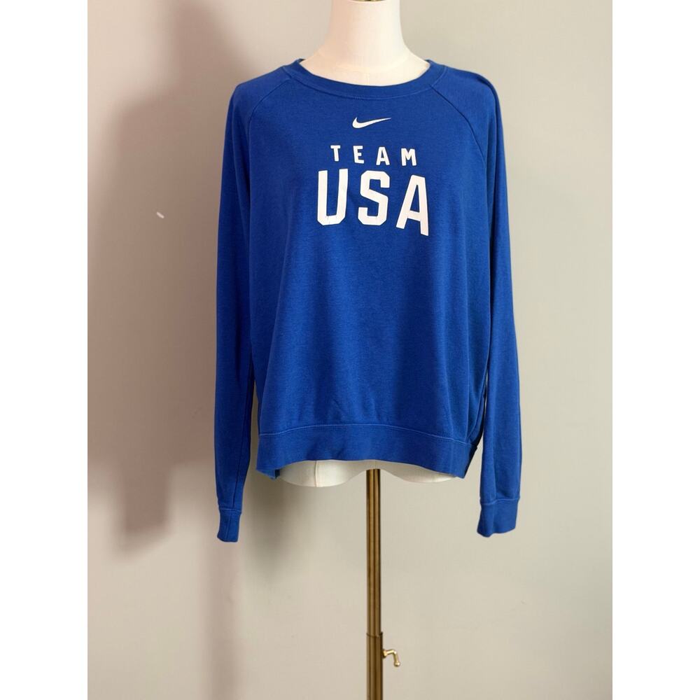 Nike Team USA Olympic Games Royal Blue Crewneck Sweatshirt Size L